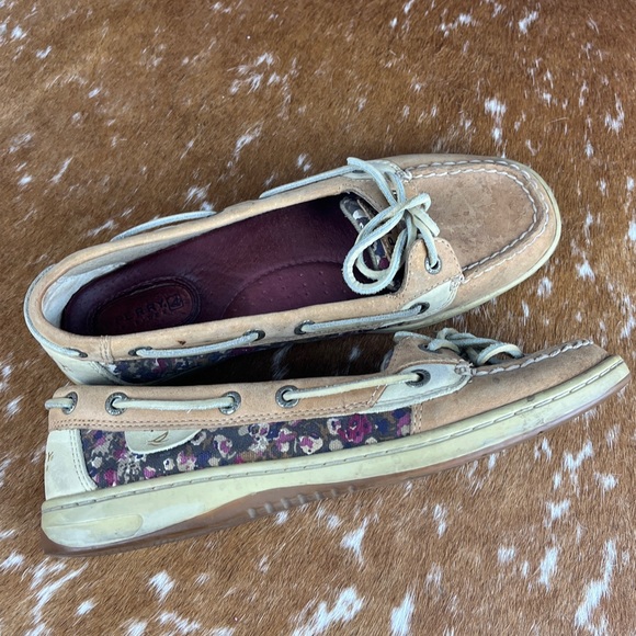 Sperry Shoes - Sperry top sider boat shoe in brown and floral